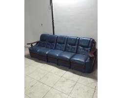 Bộ sofa xanh tay gỗ
